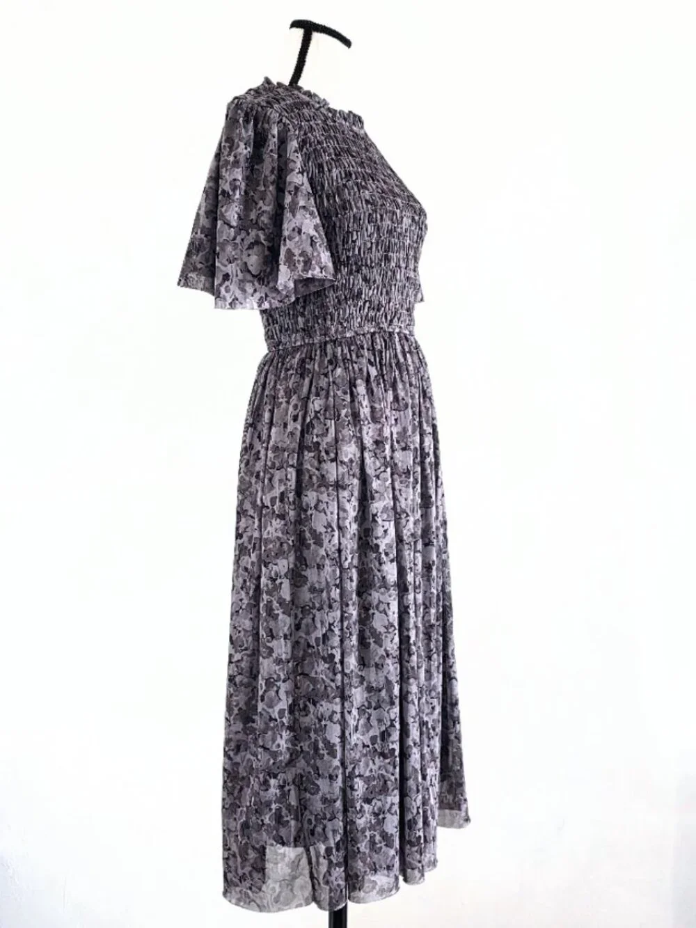 Böhme Sofia Midi Dress in Grey Tulle – Size Small (S) - Picture 2 of 12